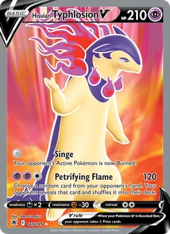 Hisuian Typhlosion V, card 169 from Astral Radiance
