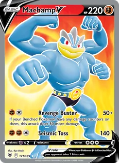 Machamp V, card 171 from Astral Radiance