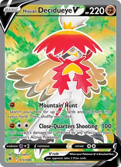 Hisuian Decidueye V, card 173 from Astral Radiance