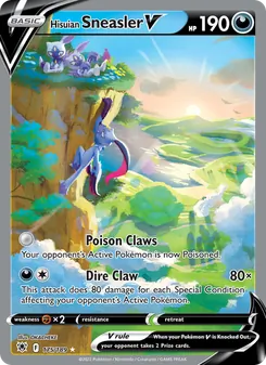 Hisuian Sneasler V, card 175 from Astral Radiance