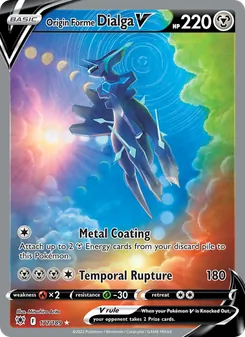 Origin Forme Dialga V, card 177 from Astral Radiance