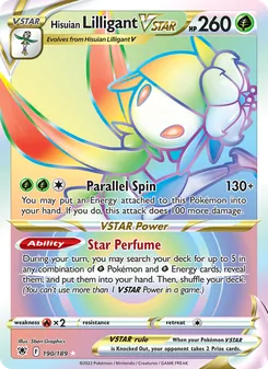 Hisuian Lilligant VSTAR, card 190 from Astral Radiance