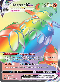 Heatran VMAX, card 191 from Astral Radiance