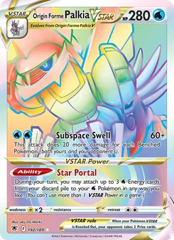 Origin Forme Palkia VSTAR, card 192 from Astral Radiance