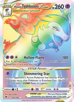 Hisuian Typhlosion VSTAR, card 193 from Astral Radiance