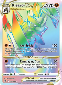 Kleavor VSTAR, card 196 from Astral Radiance