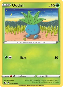 Oddish, card 001 from Lost Origin