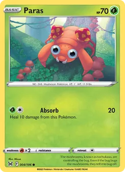 Paras, card 004 from Lost Origin