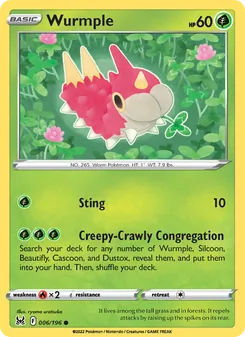 Wurmple, card 006 from Lost Origin