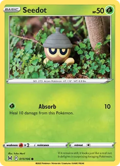 Seedot, card 011 from Lost Origin