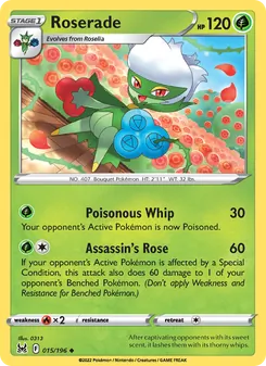 Roserade, card 015 from Lost Origin