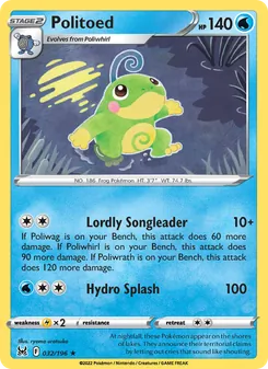 Politoed, card 032 from Lost Origin