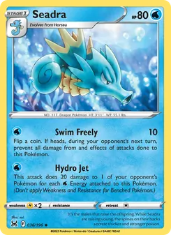 Seadra, card 036 from Lost Origin