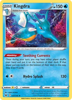 Kingdra, card 037 from Lost Origin