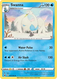 Swanna, card 047 from Lost Origin