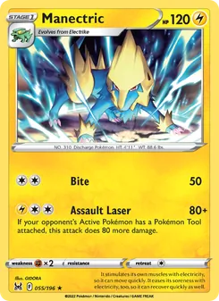 Manectric, card 055 from Lost Origin