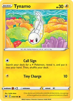 Tynamo, card 059 from Lost Origin