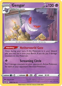 Gengar, card 066 from Lost Origin