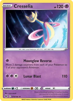 Cresselia, card 074 from Lost Origin