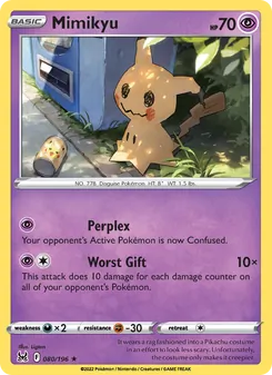Mimikyu, card 080 from Lost Origin