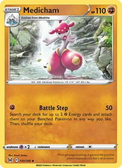 Medicham, card 100 from Lost Origin