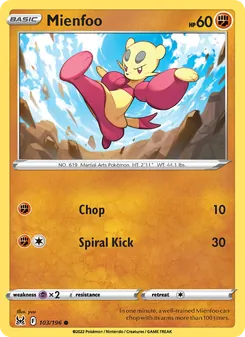 Mienfoo, card 103 from Lost Origin