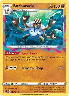 Barbaracle, card 107 from Lost Origin