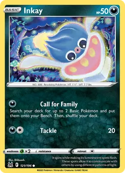 Inkay, card 121 from Lost Origin
