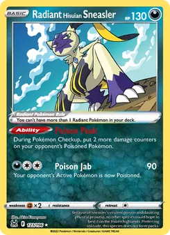 Radiant Hisuian Sneasler, card 123 from Lost Origin