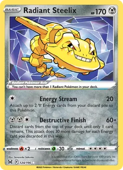 Radiant Steelix, card 124 from Lost Origin