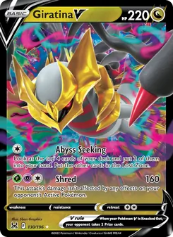 Giratina V, card 130 from Lost Origin