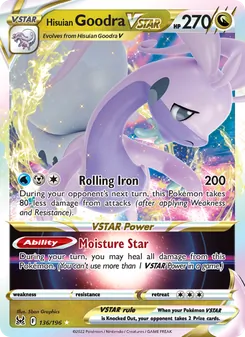 Hisuian Goodra VSTAR, card 136 from Lost Origin