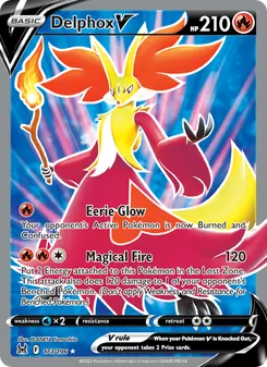 Delphox V, card 173 from Lost Origin