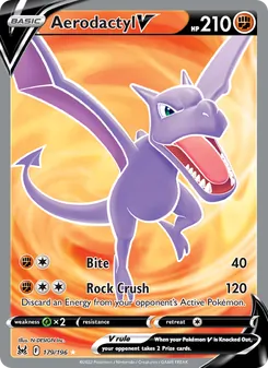 Aerodactyl V, card 179 from Lost Origin