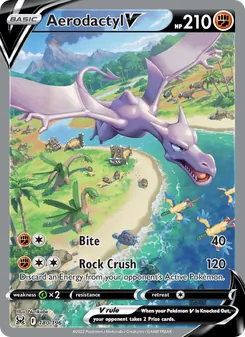 Aerodactyl V, card 180 from Lost Origin