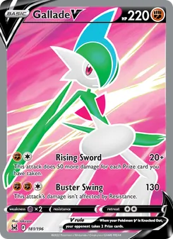 Gallade V, card 181 from Lost Origin