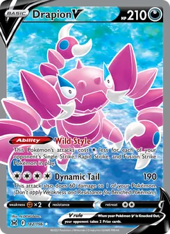 Drapion V, card 182 from Lost Origin