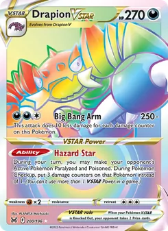 Drapion VSTAR, card 200 from Lost Origin