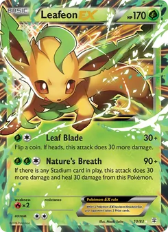 Leafeon EX, card 10 from Generations