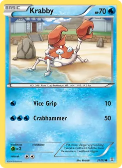 Krabby, card 21 from Generations