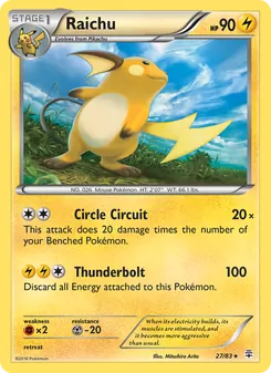 Raichu, card 27 from Generations