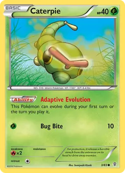 Caterpie, card 3 from Generations