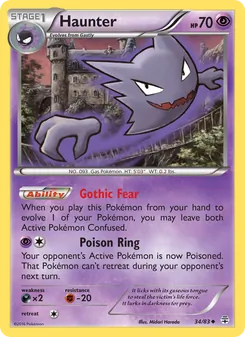 Haunter, card 34 from Generations