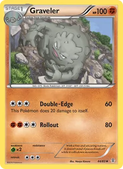 Graveler, card 44 from Generations