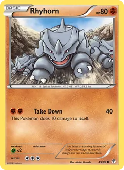 Rhyhorn, card 49 from Generations
