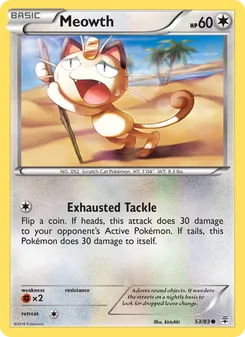 Meowth, card 53 from Generations