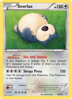 Snorlax, card 58 from Generations