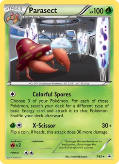Parasect, card 7 from Generations