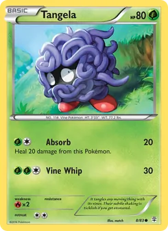Tangela, card 8 from Generations