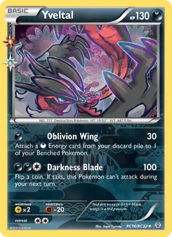 Yveltal, card RC16 from Generations